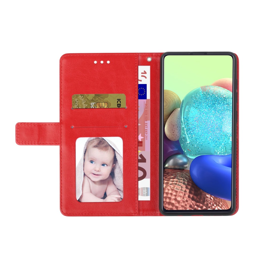 עבור Xiaomi Mi 10 Pro 5G כיסוי ארנק / ספר עשוי מעור בצבע אדום עם חריצים לכרטיסי אשראי