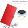 עבור Xiaomi Mi 10 Pro 5G כיסוי ארנק / ספר עשוי מעור בצבע אדום עם חריצים לכרטיסי אשראי