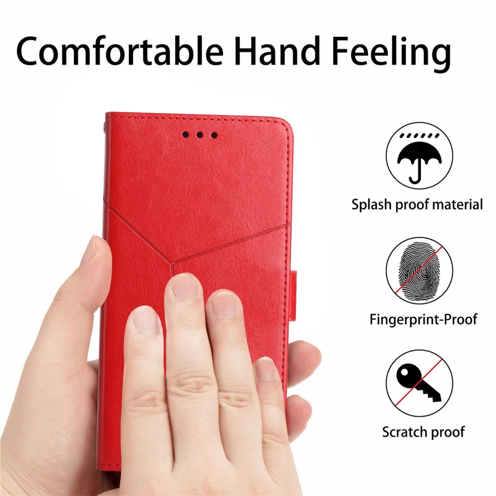 עבור Xiaomi Mi 10 Pro 5G כיסוי ארנק / ספר עשוי מעור בצבע אדום עם חריצים לכרטיסי אשראי