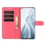 עבור Xiaomi Mi 11 כיסוי ארנק / ספר עשוי מעור בצבע אדום עם חריצים לכרטיסי אשראי