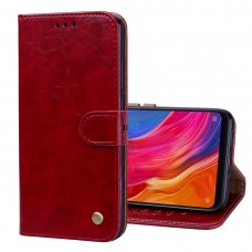 עבור Xiaomi Mi 8 כיסוי ארנק / ספר עשוי מעור בצבע אדום עם חריצים לכרטיסי אשראי