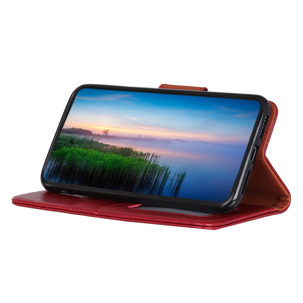עבור Xiaomi Poco F5 Pro כיסוי ארנק / ספר עשוי מעור בצבע אדום עם חריצים לכרטיסי אשראי