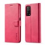 עבור Xiaomi Poco M3 Pro כיסוי ארנק / ספר עשוי מעור בצבע אדום עם חריצים לכרטיסי אשראי