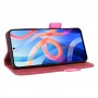 עבור Xiaomi Poco M4 Pro 5G כיסוי ארנק / ספר עשוי מעור בצבע אדום עם חריצים לכרטיסי אשראי