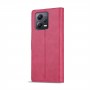 עבור Xiaomi Poco X5 כיסוי ארנק / ספר עשוי מעור בצבע אדום עם חריצים לכרטיסי אשראי