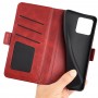 עבור Xiaomi Redmi 10A כיסוי ארנק / ספר עשוי מעור בצבע אדום עם חריצים לכרטיסי אשראי
