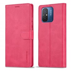 עבור Xiaomi Redmi 12C כיסוי ארנק / ספר עשוי מעור בצבע אדום עם חריצים לכרטיסי אשראי