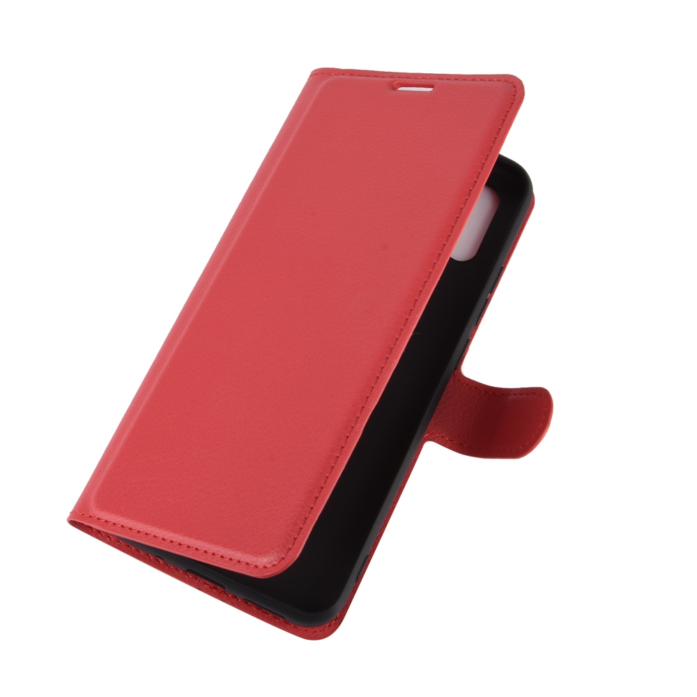 עבור Xiaomi Redmi 9A כיסוי ארנק / ספר עשוי מעור בצבע אדום עם חריצים לכרטיסי אשראי