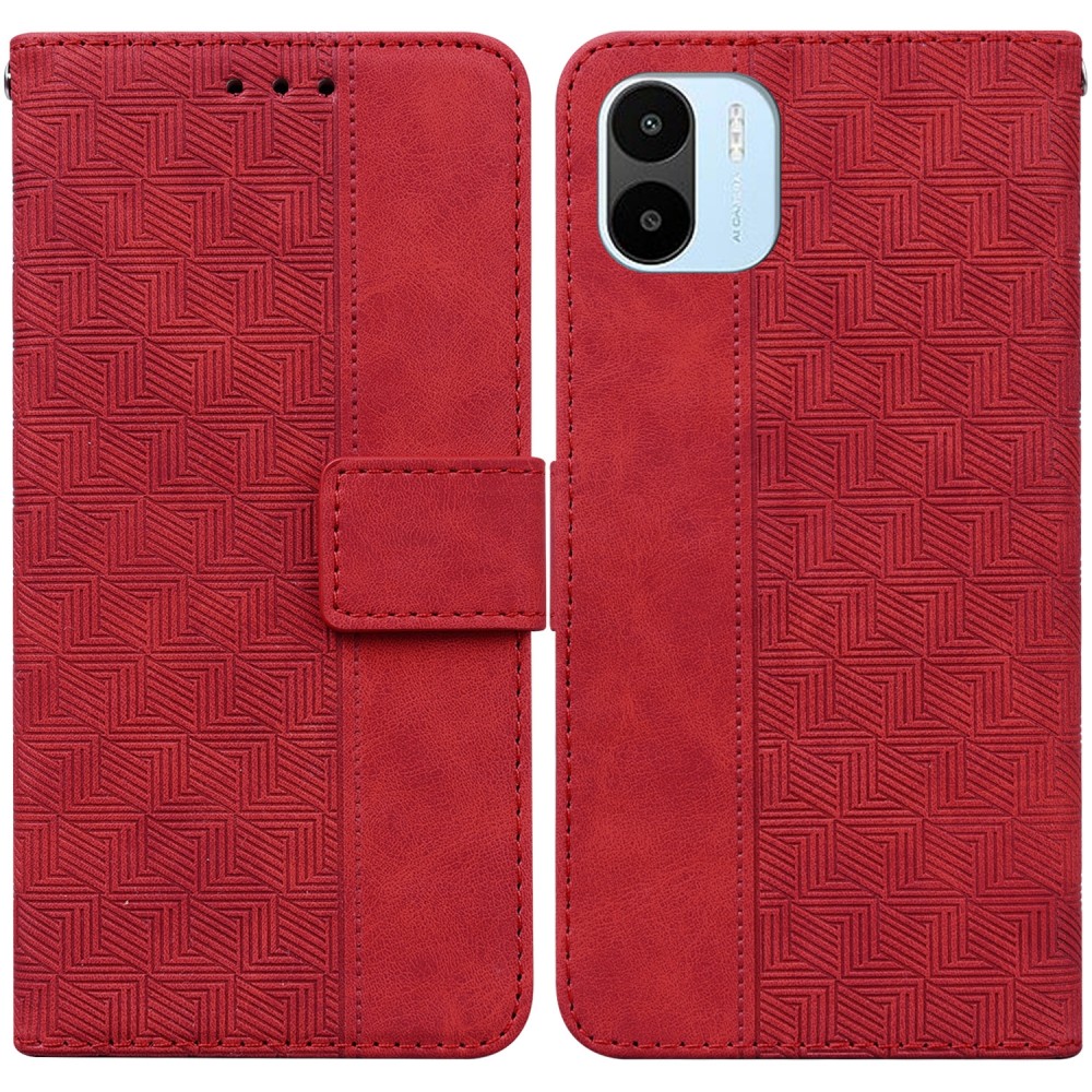 עבור Xiaomi Redmi A1 כיסוי ארנק / ספר עשוי מעור בצבע אדום עם חריצים לכרטיסי אשראי