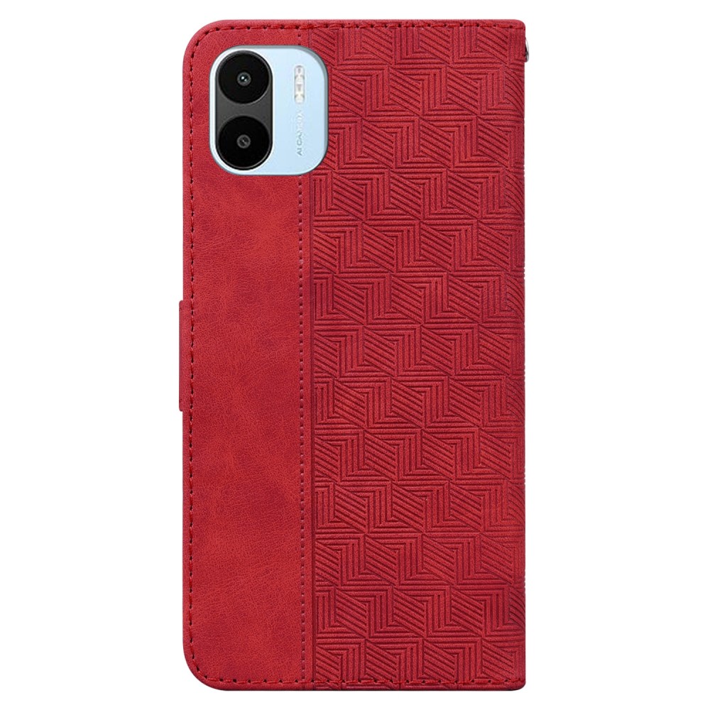 עבור Xiaomi Redmi A1 כיסוי ארנק / ספר עשוי מעור בצבע אדום עם חריצים לכרטיסי אשראי