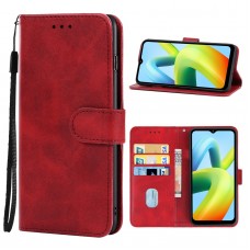 עבור Xiaomi Redmi A1+ כיסוי ארנק / ספר עשוי מעור בצבע אדום עם חריצים לכרטיסי אשראי