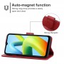 עבור Xiaomi Redmi A1+ כיסוי ארנק / ספר עשוי מעור בצבע אדום עם חריצים לכרטיסי אשראי