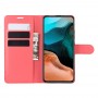 עבור Xiaomi Redmi K30 Pro כיסוי ארנק / ספר עשוי מעור בצבע אדום עם חריצים לכרטיסי אשראי