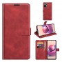 עבור Xiaomi Redmi Note 10 כיסוי ארנק / ספר עשוי מעור בצבע אדום עם חריצים לכרטיסי אשראי