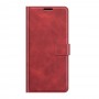 עבור Xiaomi Redmi Note 10 כיסוי ארנק / ספר עשוי מעור בצבע אדום עם חריצים לכרטיסי אשראי