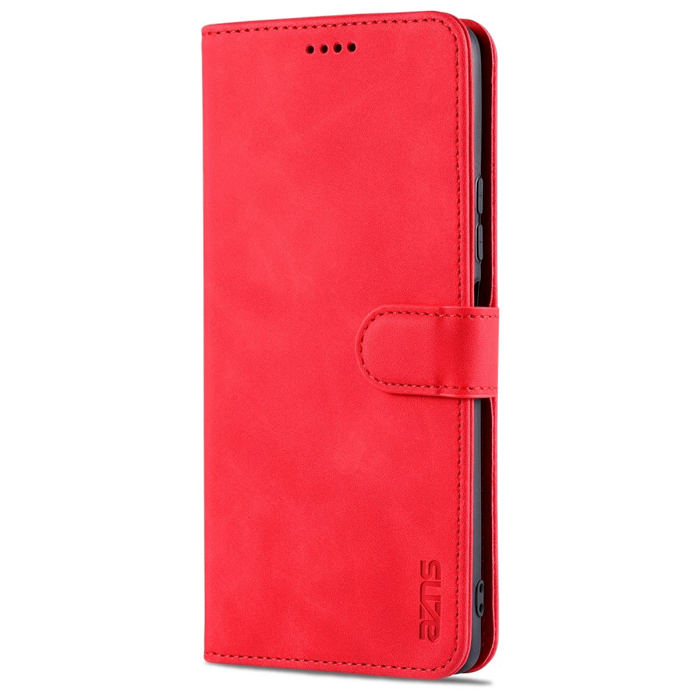 עבור Xiaomi Redmi Note 10 Pro Max כיסוי ארנק / ספר עשוי מעור בצבע אדום עם חריצים לכרטיסי אשראי