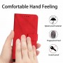 עבור Xiaomi Redmi Note 12S כיסוי ארנק / ספר עשוי מעור בצבע אדום עם חריצים לכרטיסי אשראי