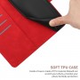 עבור Xiaomi Redmi Note 12S כיסוי ארנק / ספר עשוי מעור בצבע אדום עם חריצים לכרטיסי אשראי