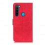 עבור Xiaomi Redmi Note 8 2021 כיסוי ארנק / ספר עשוי מעור בצבע אדום עם חריצים לכרטיסי אשראי