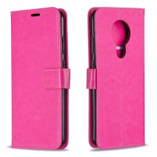 עבור Nokia 5.3 כיסוי ארנק / ספר עשוי מעור בצבע ורד עם חריצים לכרטיסי אשראי