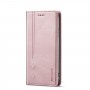 עבור Apple iPhone 12 mini כיסוי ארנק / ספר עשוי מעור בצבע זהב ורד עם חריצים לכרטיסי אשראי