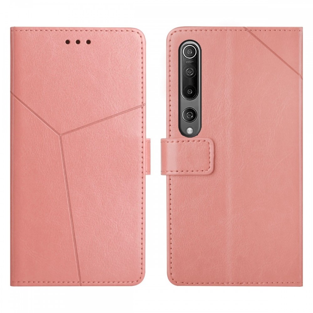 עבור Xiaomi Mi 10 5G כיסוי ארנק / ספר עשוי מעור בצבע זהב ורד עם חריצים לכרטיסי אשראי