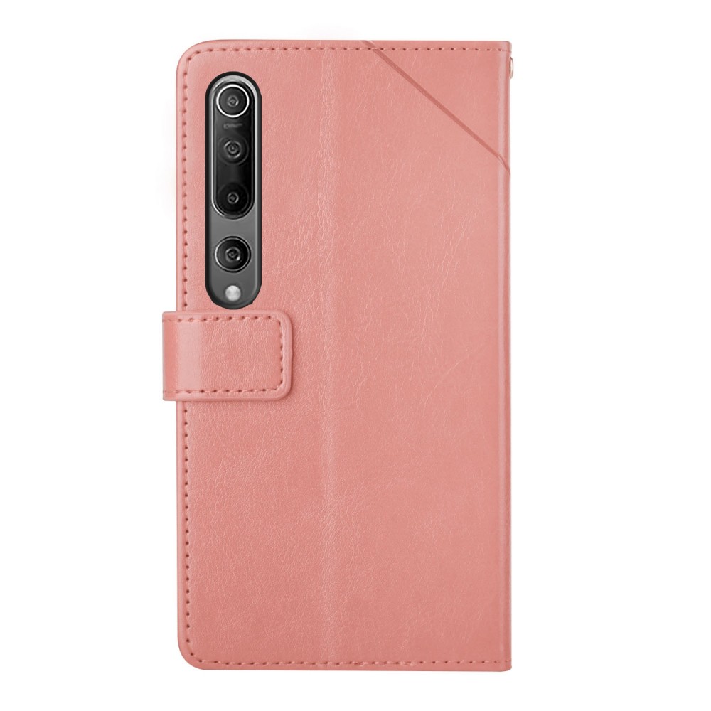 עבור Xiaomi Mi 10 5G כיסוי ארנק / ספר עשוי מעור בצבע זהב ורד עם חריצים לכרטיסי אשראי