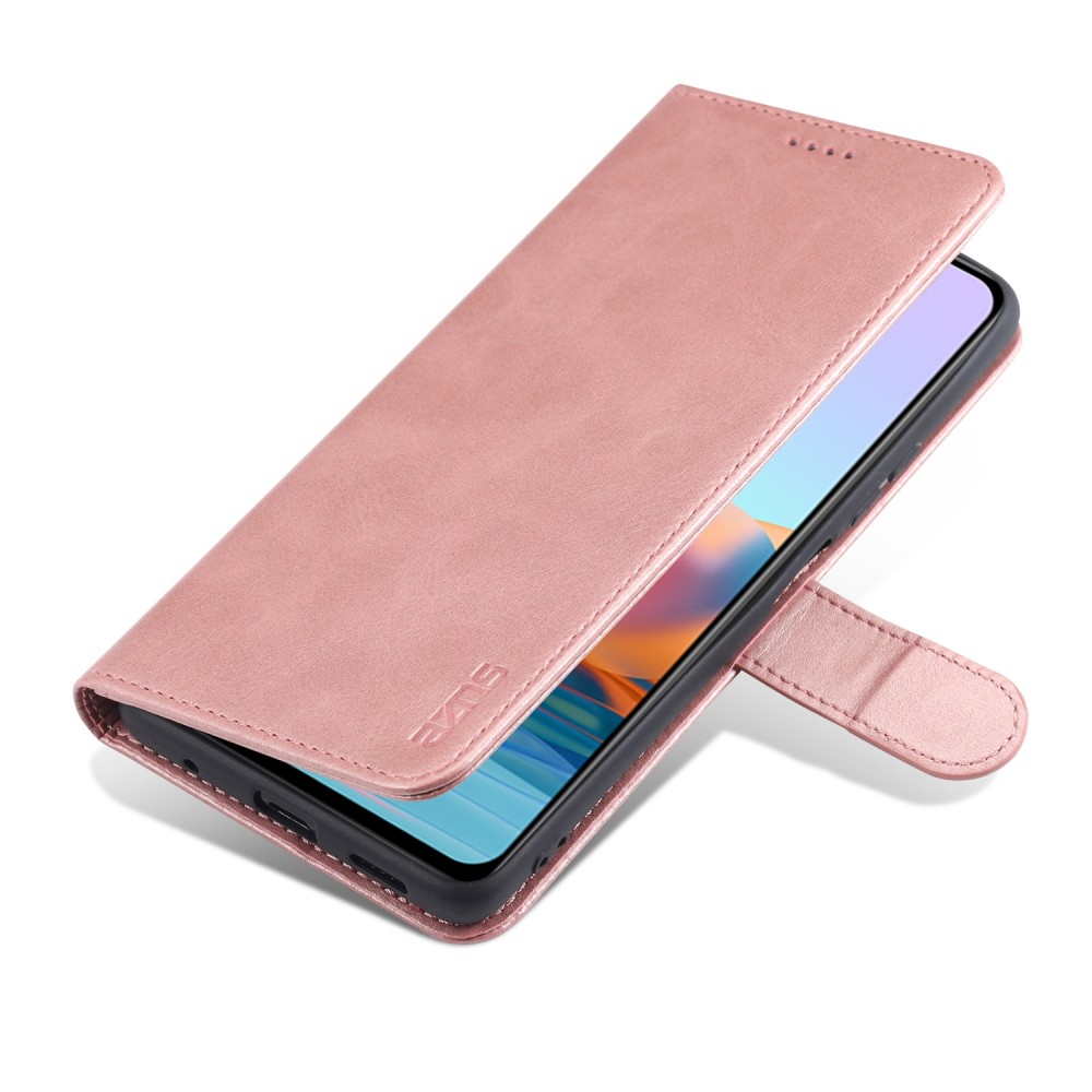 עבור Xiaomi Redmi Note 10 Pro Max כיסוי ארנק / ספר עשוי מעור בצבע זהב ורד עם חריצים לכרטיסי אשראי