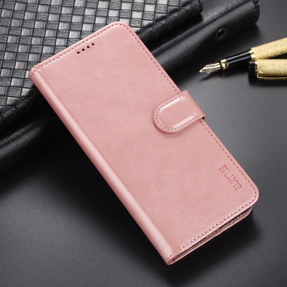 עבור Xiaomi Redmi Note 10 Pro Max כיסוי ארנק / ספר עשוי מעור בצבע זהב ורד עם חריצים לכרטיסי אשראי