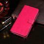 עבור LG G7 ThinQ כיסוי ארנק / ספר עשוי מעור בצבע אדום ורד עם חריצים לכרטיסי אשראי