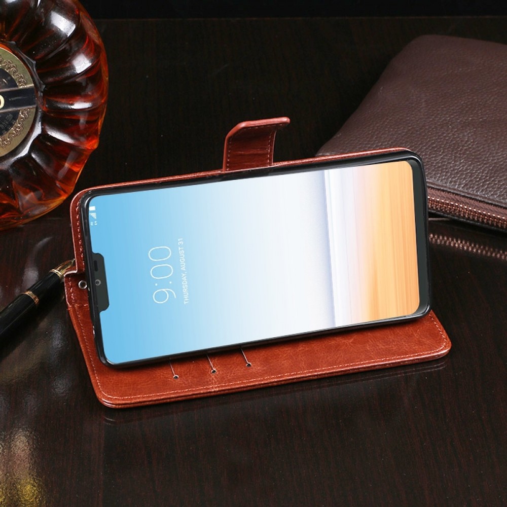 עבור LG G7 ThinQ כיסוי ארנק / ספר עשוי מעור בצבע אדום ורד עם חריצים לכרטיסי אשראי