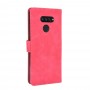 עבור LG K50S כיסוי ארנק / ספר עשוי מעור בצבע אדום ורד עם חריצים לכרטיסי אשראי