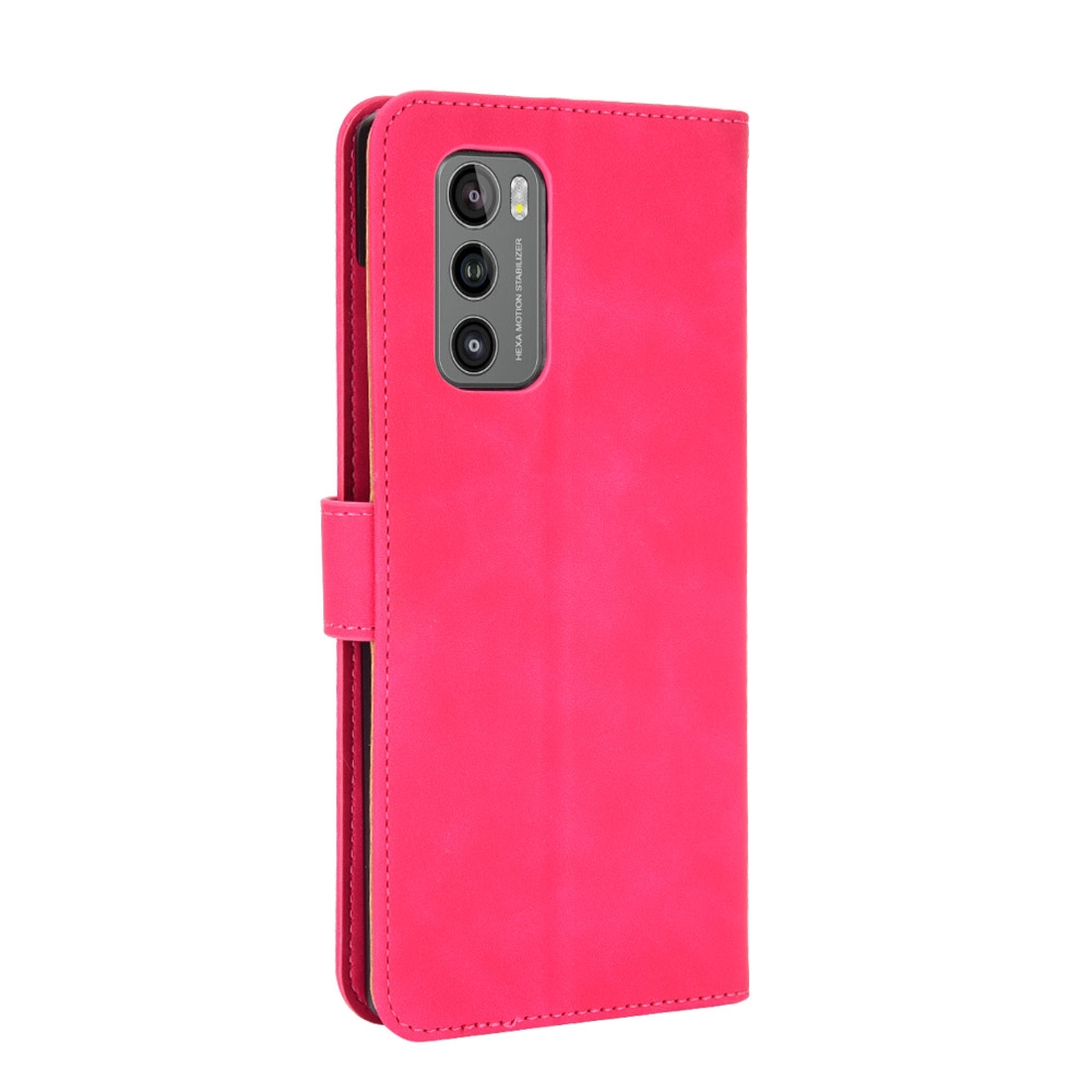 עבור LG Wing 5G כיסוי ארנק / ספר עשוי מעור בצבע אדום ורד עם חריצים לכרטיסי אשראי