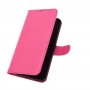 עבור Nokia 3.4 כיסוי ארנק / ספר עשוי מעור בצבע אדום ורד עם חריצים לכרטיסי אשראי