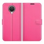עבור Nokia G10 כיסוי ארנק / ספר עשוי מעור בצבע אדום ורד עם חריצים לכרטיסי אשראי