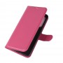 עבור OnePlus Nord כיסוי ארנק / ספר עשוי מעור בצבע אדום ורד עם חריצים לכרטיסי אשראי