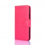 עבור Realme 10 Pro+ כיסוי ארנק / ספר עשוי מעור בצבע אדום ורד עם חריצים לכרטיסי אשראי