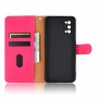 עבור Realme 7 Pro כיסוי ארנק / ספר עשוי מעור בצבע אדום ורד עם חריצים לכרטיסי אשראי