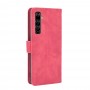 עבור Realme X50 Pro 5G כיסוי ארנק / ספר עשוי מעור בצבע אדום ורד עם חריצים לכרטיסי אשראי