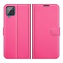 עבור Samsung Galaxy A22 כיסוי ארנק / ספר עשוי מעור בצבע אדום ורד עם חריצים לכרטיסי אשראי
