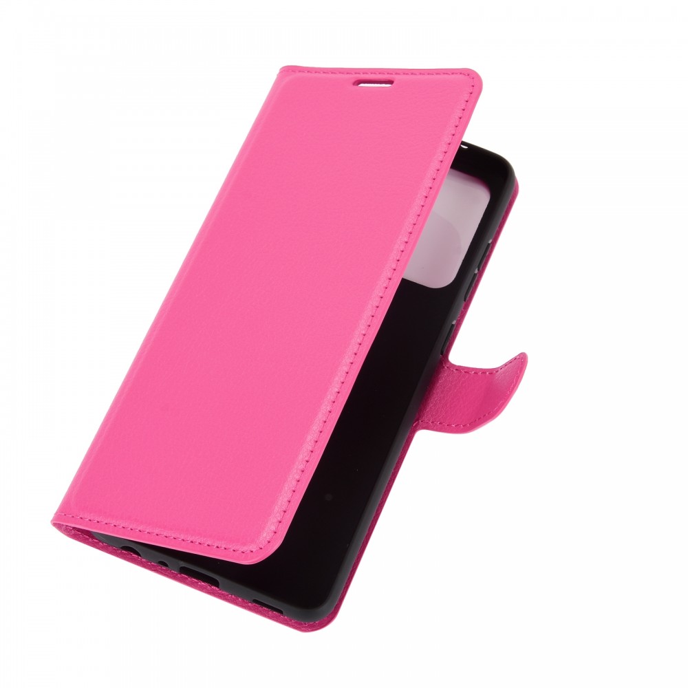 עבור Samsung Galaxy A72 כיסוי ארנק / ספר עשוי מעור בצבע אדום ורד עם חריצים לכרטיסי אשראי