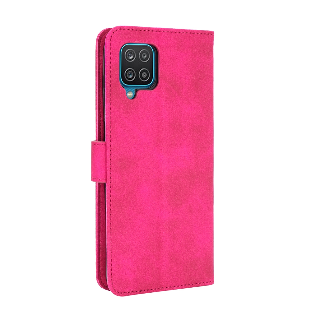 עבור Samsung Galaxy M12 כיסוי ארנק / ספר עשוי מעור בצבע אדום ורד עם חריצים לכרטיסי אשראי
