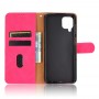 עבור Samsung Galaxy M12 כיסוי ארנק / ספר עשוי מעור בצבע אדום ורד עם חריצים לכרטיסי אשראי