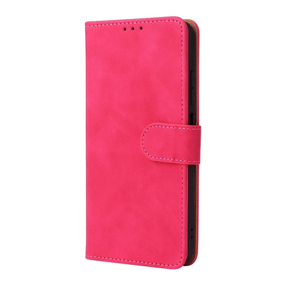 עבור Xiaomi Poco M4 Pro כיסוי ארנק / ספר עשוי מעור בצבע אדום ורד עם חריצים לכרטיסי אשראי
