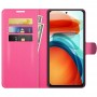 עבור Xiaomi Poco X3 GT כיסוי ארנק / ספר עשוי מעור בצבע אדום ורד עם חריצים לכרטיסי אשראי