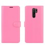 עבור Xiaomi Redmi 9 כיסוי ארנק / ספר עשוי מעור בצבע אדום ורד עם חריצים לכרטיסי אשראי