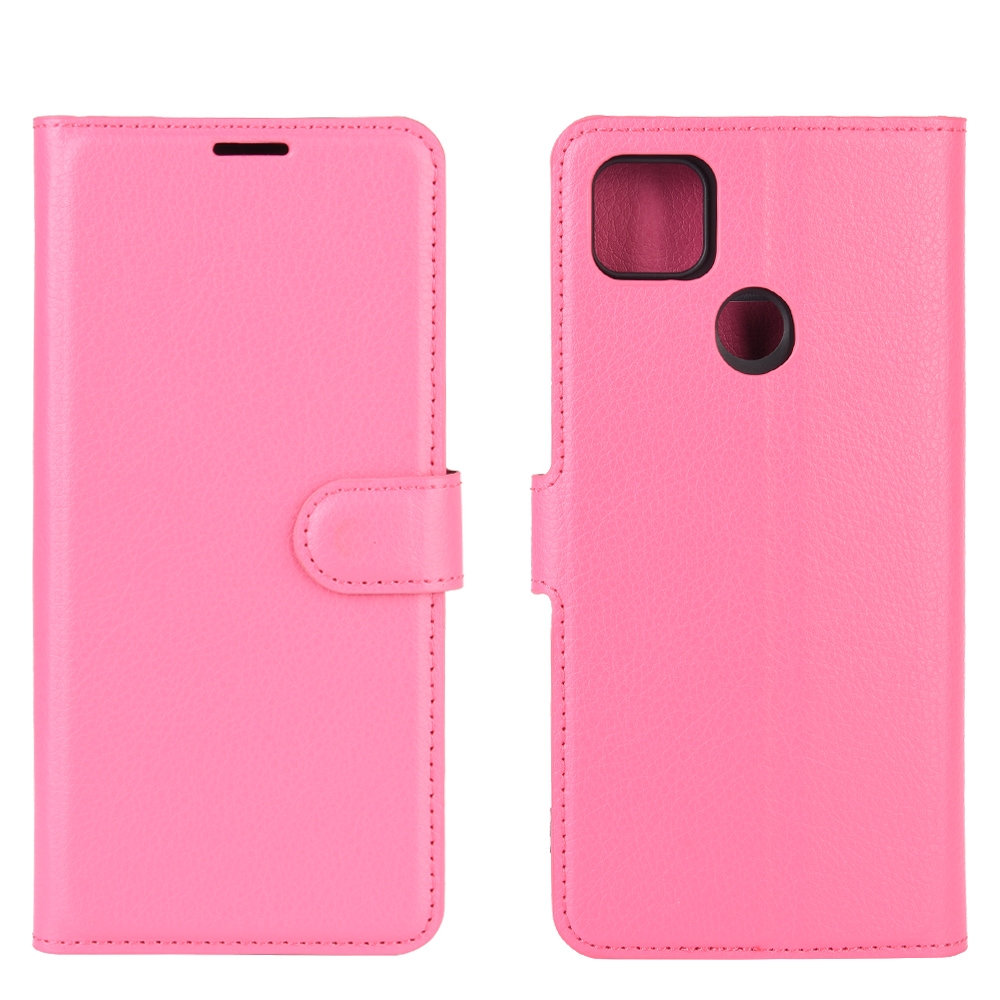 עבור Xiaomi Redmi 9C כיסוי ארנק / ספר עשוי מעור בצבע אדום ורד עם חריצים לכרטיסי אשראי