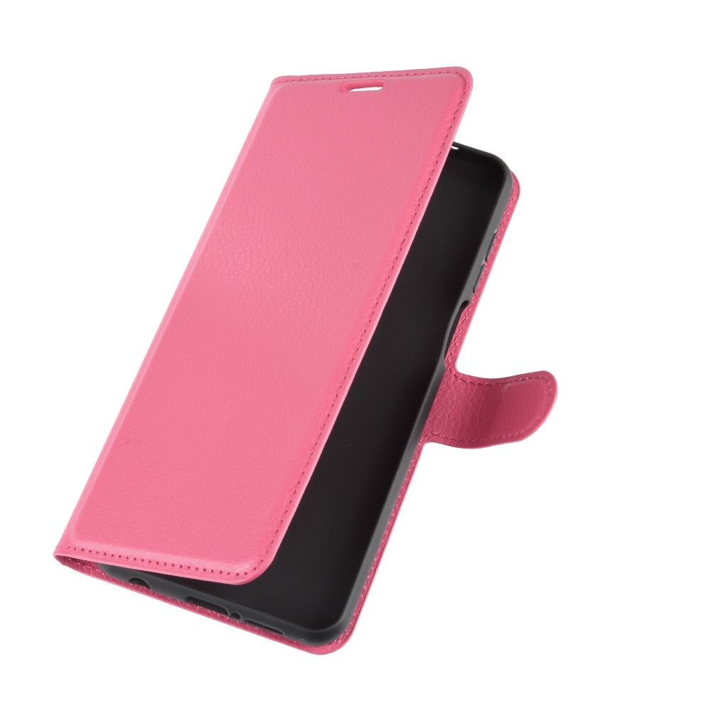 עבור Xiaomi Redmi Note 9S כיסוי ארנק / ספר עשוי מעור בצבע אדום ורד עם חריצים לכרטיסי אשראי