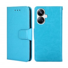 עבור Realme 10 Pro+ כיסוי ארנק / ספר עשוי מעור בצבע שמים כחולים עם חריצים לכרטיסי אשראי