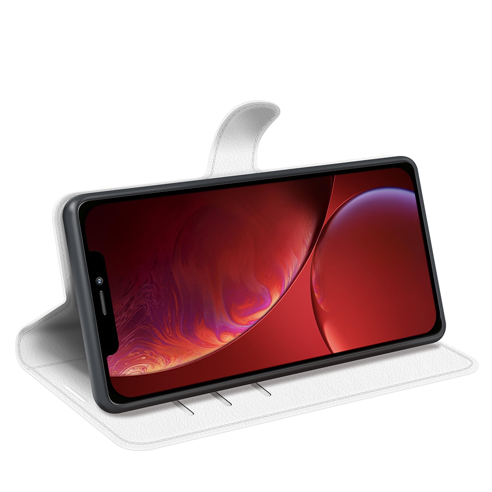 עבור Apple iPhone 13 כיסוי ארנק / ספר עשוי מעור בצבע לבן עם חריצים לכרטיסי אשראי